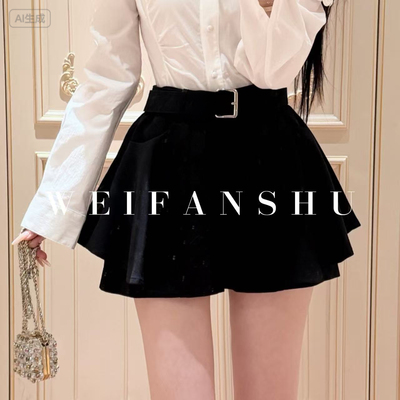 凡舒轻奢 伦敦画册2026年春夏新款高腰显瘦百搭裙裤减龄气质