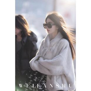 高级水貂皮草外套保暖百搭 时尚 凡舒轻奢 顶流巨星2025年秋冬新款