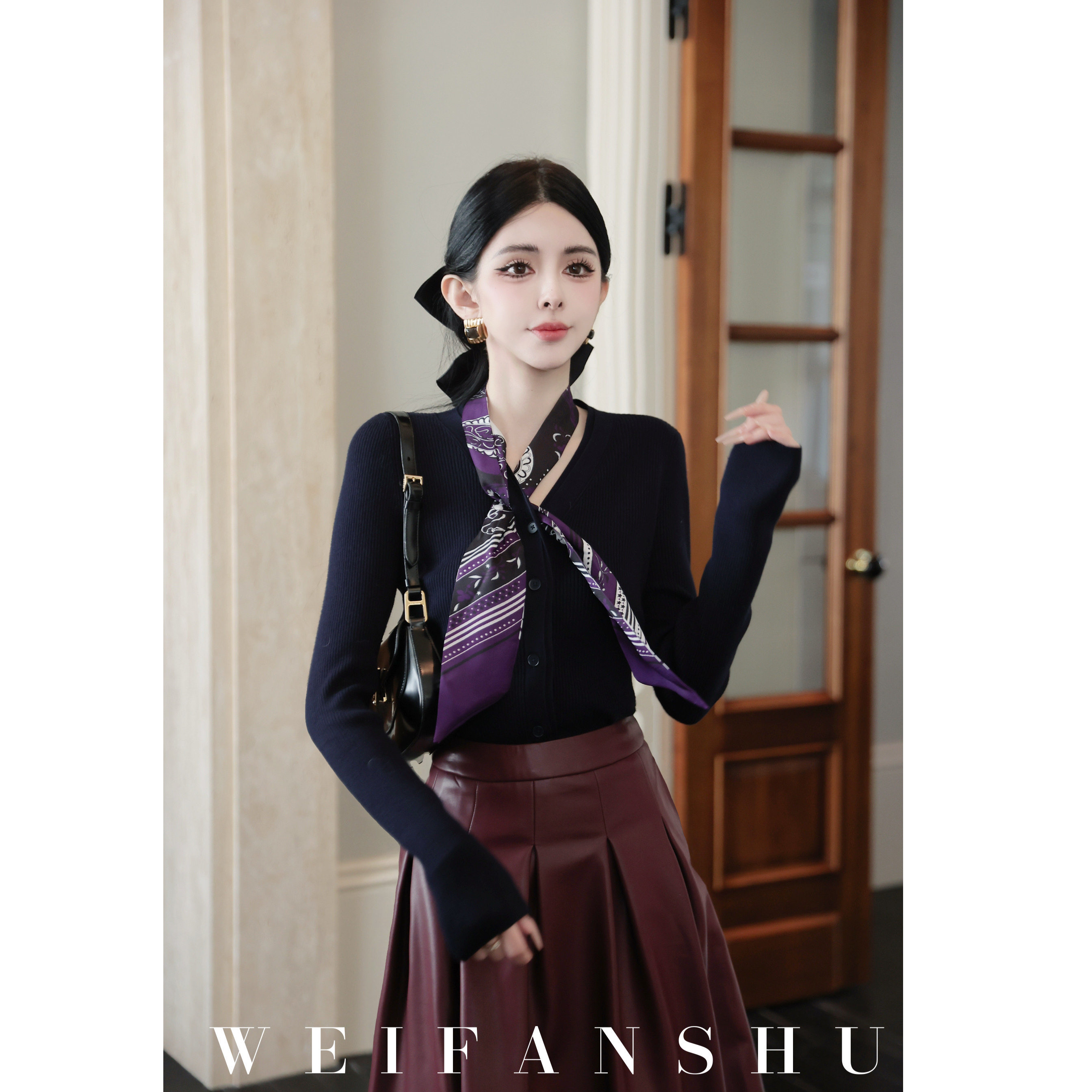 凡舒轻奢 智性氛围2025年秋冬新款时尚修身显瘦针织上衣百搭高级,女装/女士精品,毛衣,淘宝优惠券,粉丝福利购,淘宝优惠卷