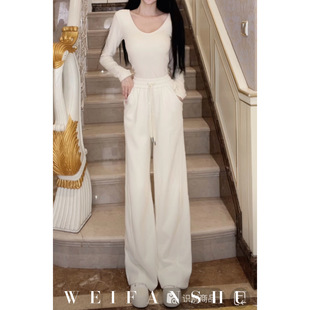 直筒长裤 高腰气质百搭休闲裤 云感暖冬2025年秋冬新款 凡舒轻奢