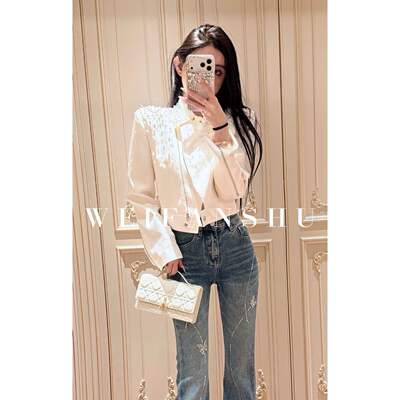 凡舒轻奢 午后时刻2026年春夏新款设计感钉珠时尚短外套气质高级