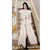 设计感时髦羊毛长款 凡舒轻奢 雾冬看雪2026年秋冬新款 大衣外套