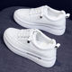 女士新款 2026春季 百搭透气平厚底增高休闲软底单鞋 小白鞋 防滑板鞋