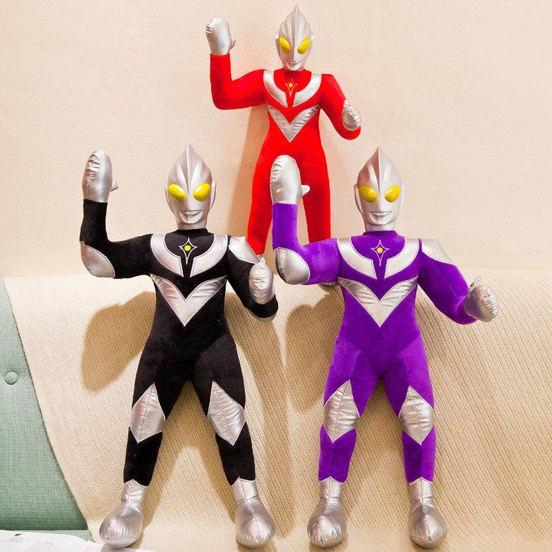 超火奥特曼毛绒玩具公仔漫威动漫蝙蝠侠蜘蛛侠美国队长儿童节礼物