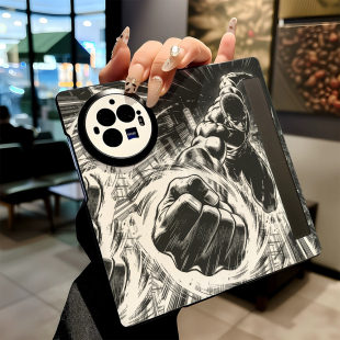 一拳超人适用vivoXFold6手机壳女fold5新款时尚fold3pro折叠屏fold3视窗磁吸翻盖皮纹防摔保护套