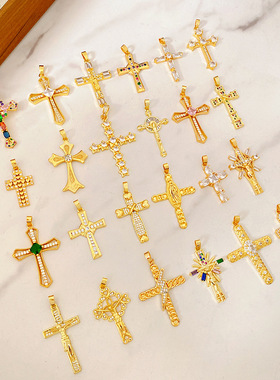 清仓处理满钻十字架项链轻奢配饰厂家直销清仓处理清仓处理清仓