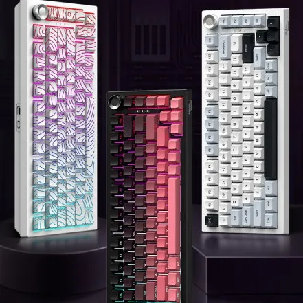 K81客制化机械轴三模通用机械键盘侧刻无线蓝牙办公游戏电竞