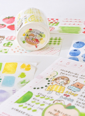 卓大王Molinta-【水果角落】原创和纸胶带彩色基础素材手帐阿卓