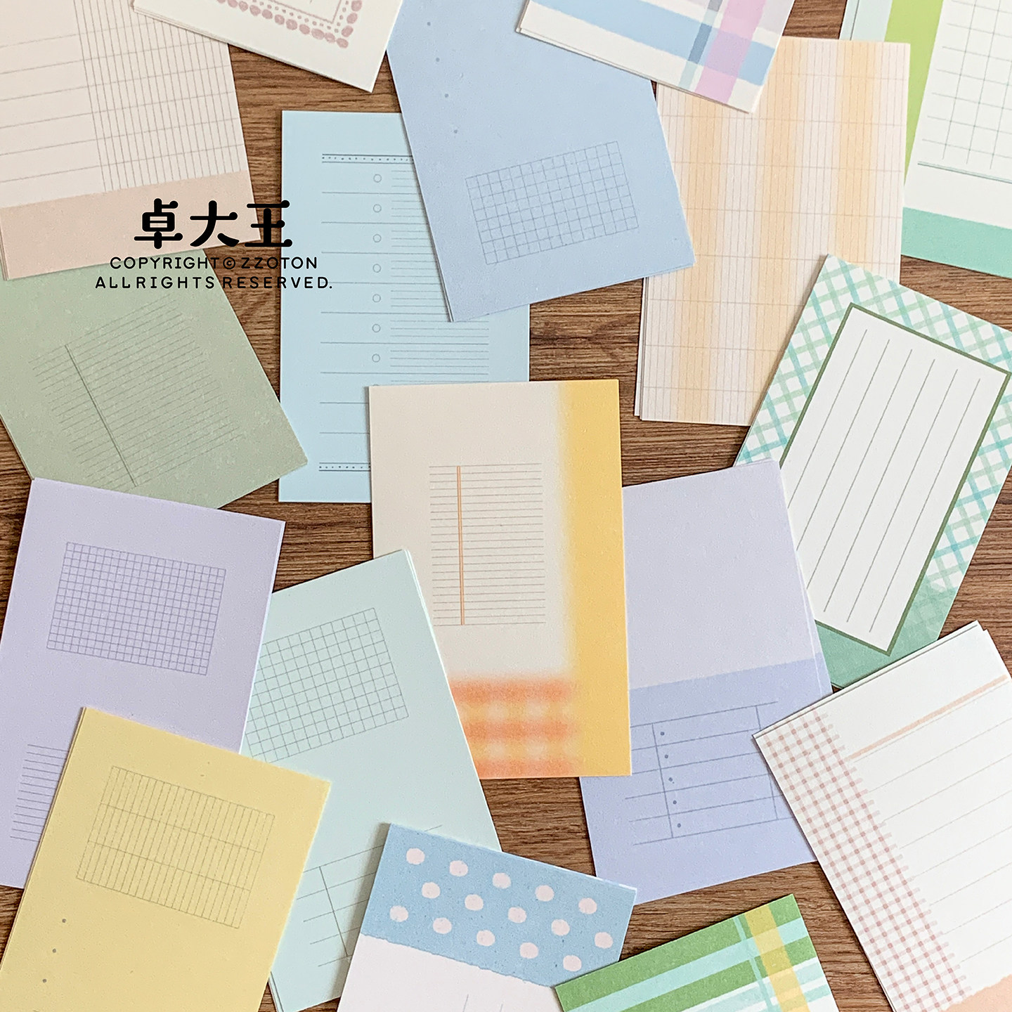 卓大王便签纸阿卓法文格内页M5A7A6per手帐特种纸活页替芯素