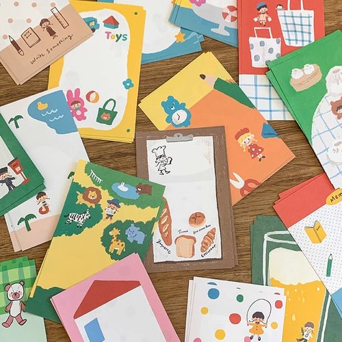 卓大王便签双面彩页图案