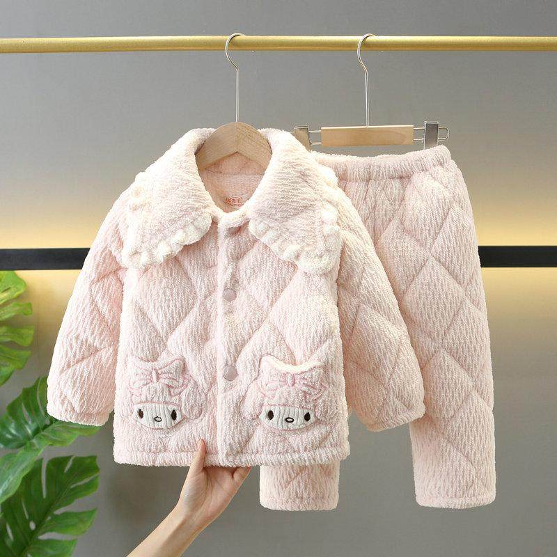 冬款女童睡衣加厚夹棉套装女孩子中大儿童宝宝卡通保暖家居服睡衣,童装/婴儿装/亲子装,家居服套装,淘宝优惠券,粉丝福利购,淘宝优惠卷