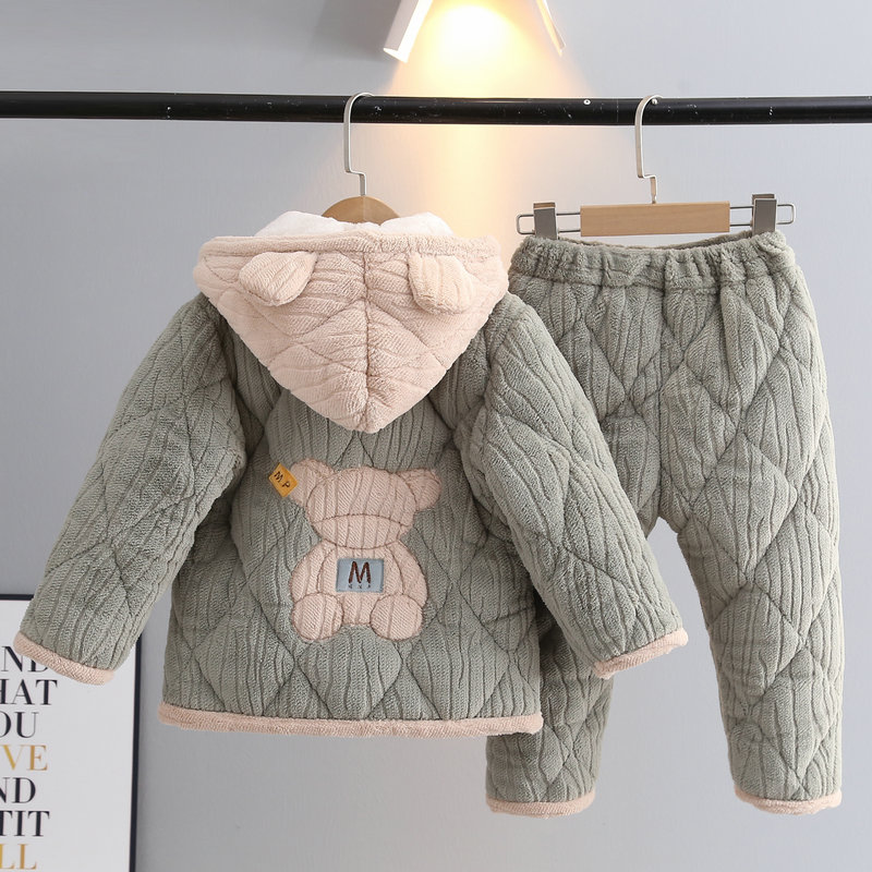 聚酯纤维卡通法兰绒冬季睡衣