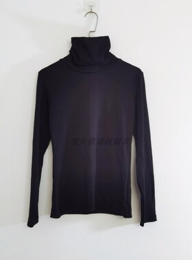 黑色高领打底衫女长袖秋冬修身显瘦堆堆领加厚T恤秋装保暖上衣服