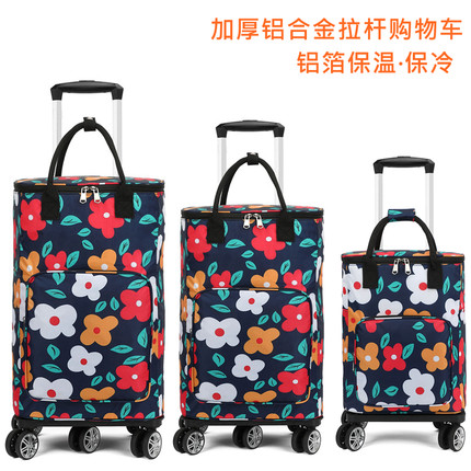 轻便买菜小拉车万向飞机轮家用五轮拉杆车购物推车便携折叠购物车