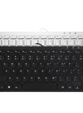 航世 B.O.W 有线USB键盘巧克力按键超薄静音电脑办公键盘HW098A