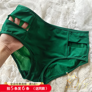高端性感女内裤侧镂空冰丝面料包臀中腰时尚新款三角裤品质底裤头