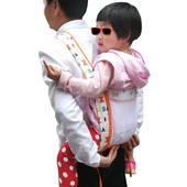 夏季 儿童背袋 透气网四爪婴儿纯棉背带宝宝背巾双肩前后背式 包邮