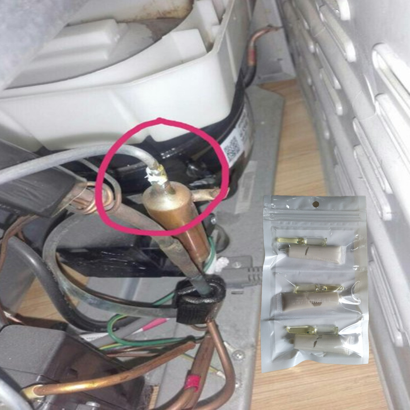 冰箱压缩机铜管漏氟修补胶水空调
