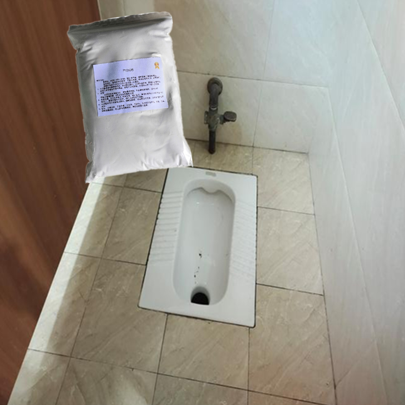 蹲厕周围大缝隙修补胶厕所蹲坑便