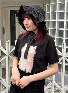 日本订购 Candystripper 猫咪针织半袖