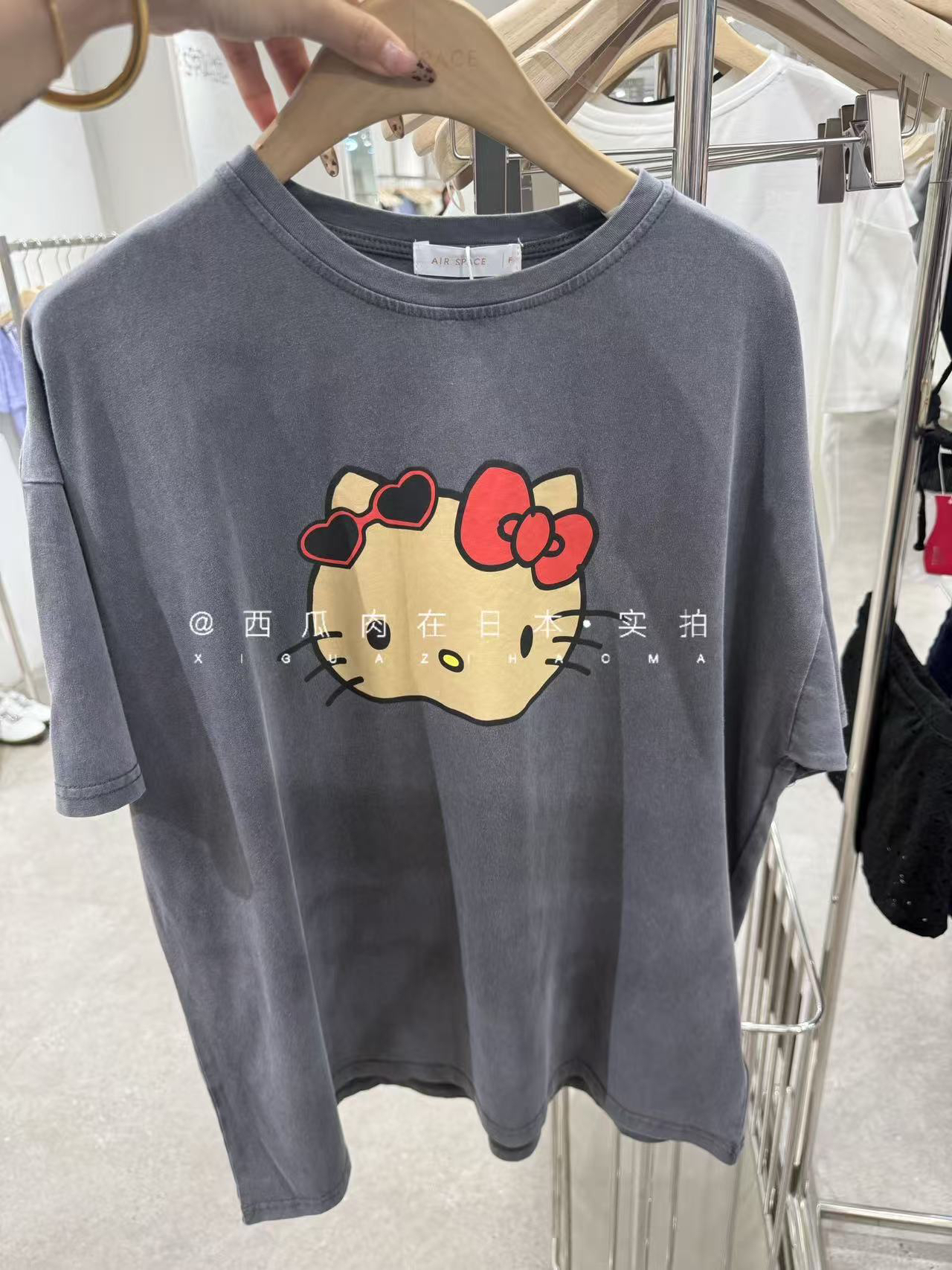 【台北第四批】hello kitty 黑皮限定 台北限定 可爱圆领短袖T恤