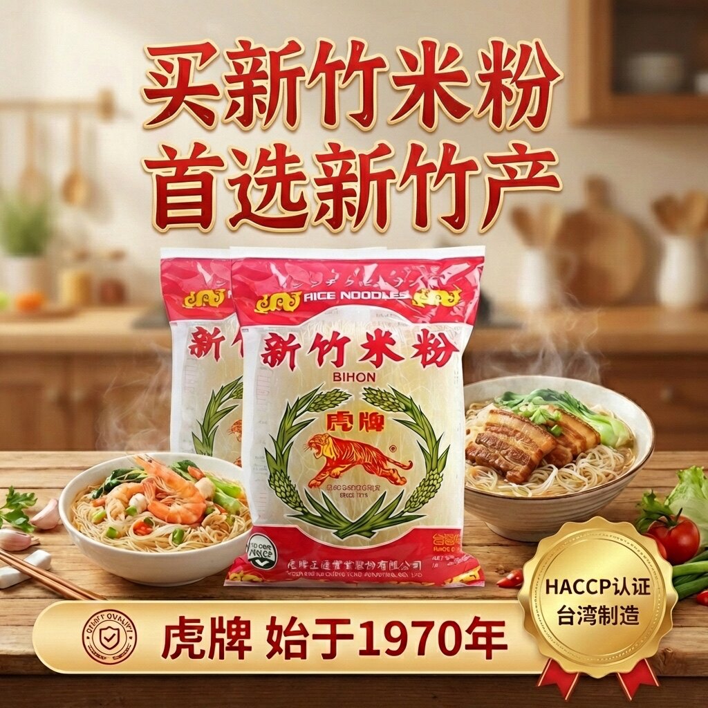 正宗台湾原装进口正宗虎牌新竹米粉250g广东麻辣烫炒米粉丝袋装