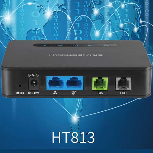 HT813潮流网络FXO语音网关grandstream模拟电话转IP混合SIP便宜SI
