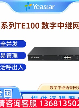 Yeastar星纵/TE100 TE200 数字中继语音网关 E1/T1/J1网关SIP话机
