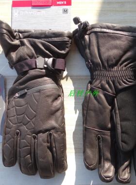 Spyder/蜘蛛PrimaLoft Ultraweb Leather户外滑雪真皮防水手套P棉