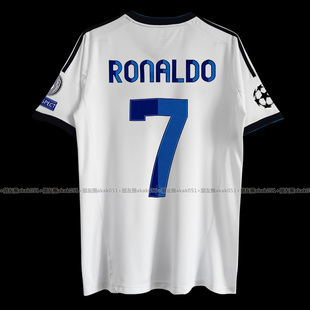 1213皇马球衣主场4拉莫斯8号卡卡短袖7号C罗复古足球服欧冠版队服