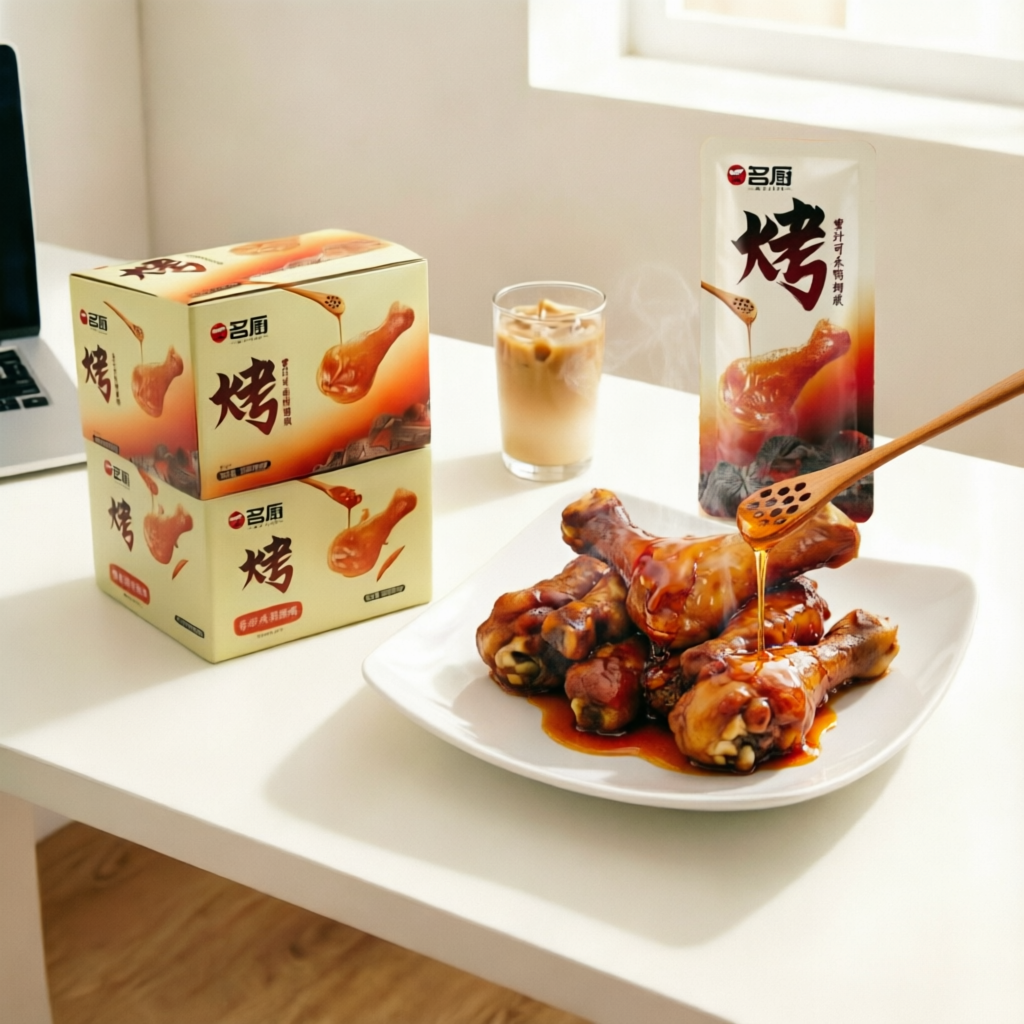 名厨烤翅根香辣/蜜汁可乐味42g独立包装鸭翅根休闲零食开袋即食