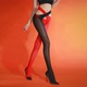 性感马油袜交叉开档丝袜8D油亮连裤 袜夏季 超薄女情趣诱惑黑丝撞色