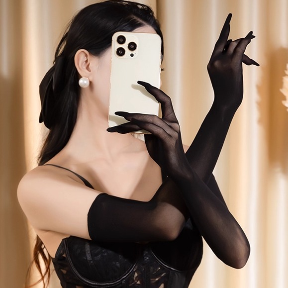 性感无缝莱卡超薄丝滑丝袜手套