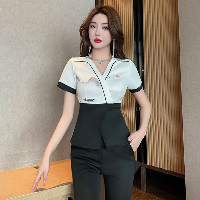 美容院工作服女高端气质显瘦足浴