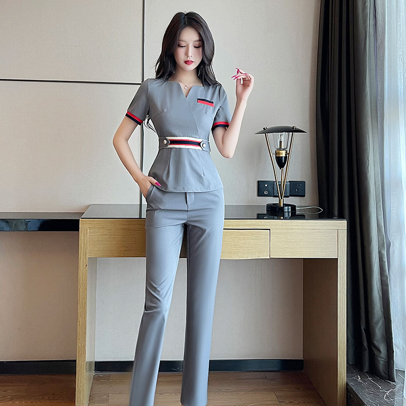 酒店KTV公主服夏季新款按摩足疗女技师衣服SPA美容师工作服女高端