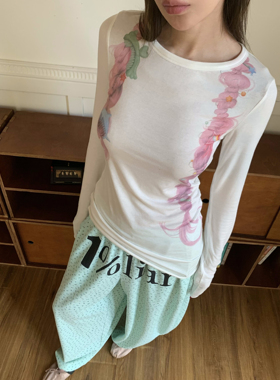 FOURFORTY CUTIE WIG COMFY TEE 美人鱼的童趣麻花辫 微透长袖T恤