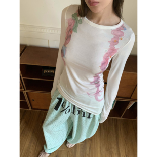 COMFY TEE 美人鱼 FOURFORTY 微透长袖 WIG 童趣麻花辫 T恤 CUTIE