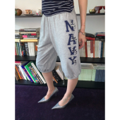 烫钉七分裤 FOURFORTY SHORTS坏女孩 非主流时尚 NAVY TRAIN