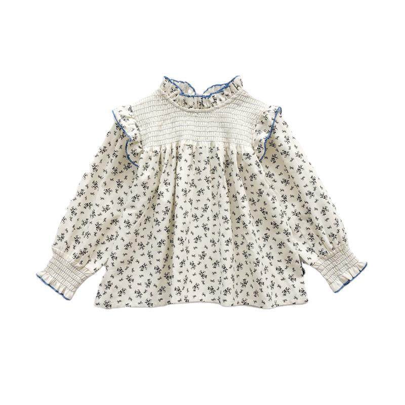 出口日本韩国大牌外贸原单撤专柜正品小中女童装纯棉长袖娃娃衫秋