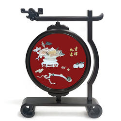 非遗扬州漆器宝螺贝雕纯手工艺品红乌木紫光檀木摆件高档中式礼品