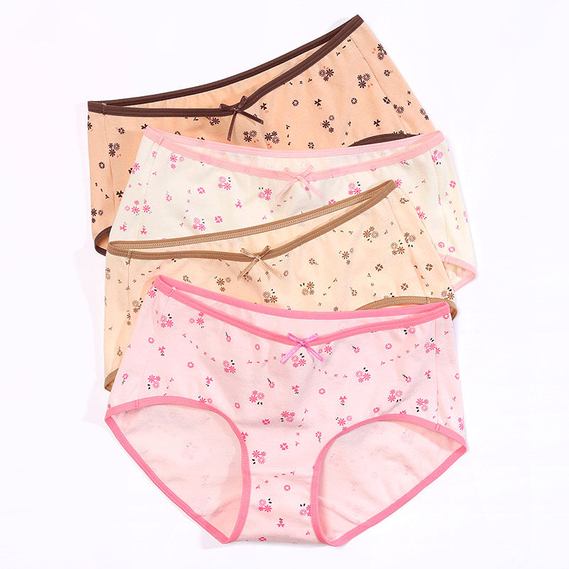 女士纯棉内裤女中腰2025新款柔软透气少女生甜美短裤新疆棉三角裤,女士内衣/男士内衣/家居服,女三角裤,淘宝优惠券,粉丝福利购,淘宝优惠卷