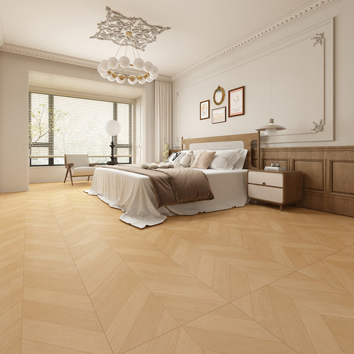 佛山天鹅绒鱼骨纹木纹瓷砖600x1200客厅卧室800柔光仿实木地板砖