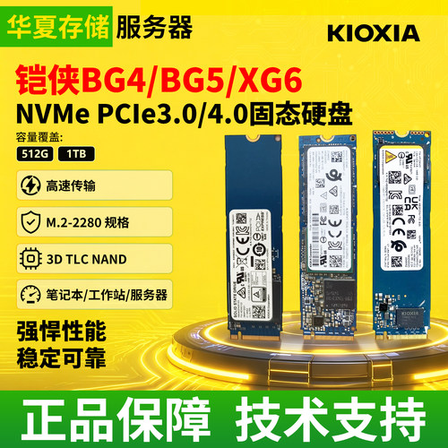 铠侠KBG40ZNV512G BG5 XG6 512G 1T M.2笔记本电脑二手固态硬盘