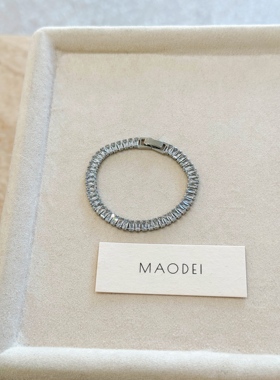 MAODEI 简约高级感满钻锆石手链