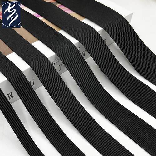 黑色平纹提花织带家纺后领条