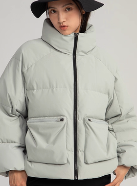 SN 女式短款立领加厚大口袋羽绒服SWA03131553