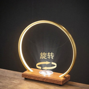 旋转LED桌面发光酒水展架灯圈底座品鉴会酒庄护肤品文玩水晶酒席