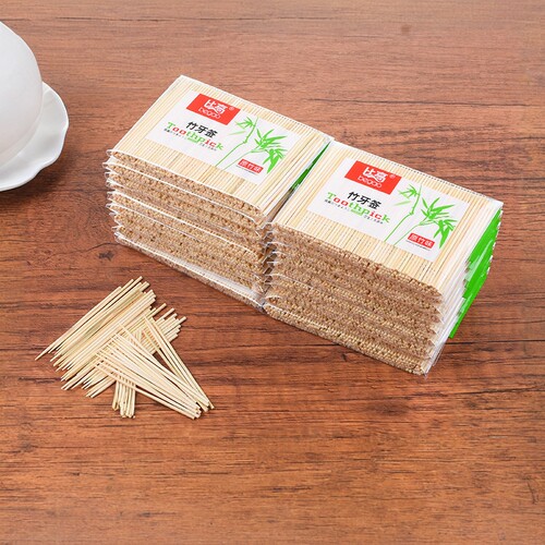 一次性单头竹制细牙签便携家用独