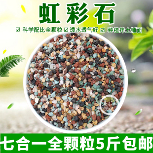 虹彩石彩虹石多肉纯颗粒营养土七合一铺面拌土石火山石麦饭石河沙