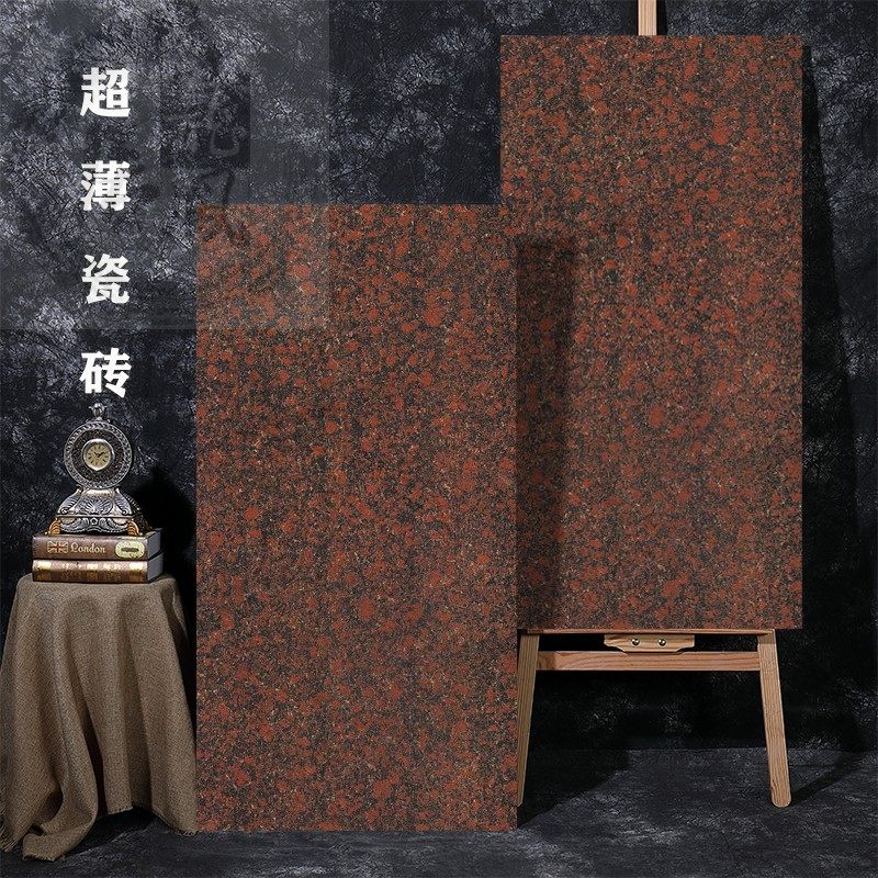 陶瓷薄板600*1200无需干挂别墅外墙砖仿大理石英国棕轻质超薄瓷砖